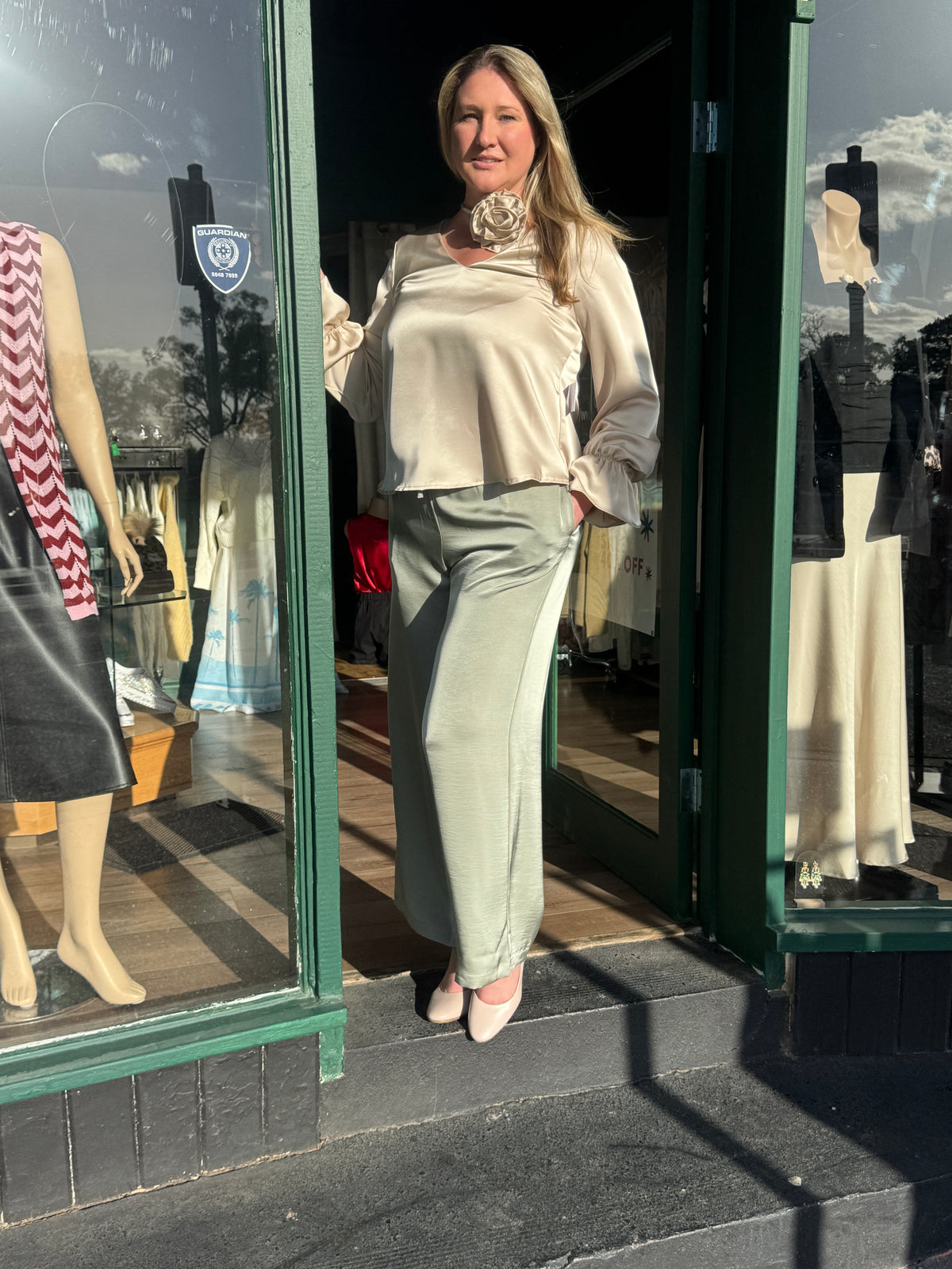 Katerina - Sage green pants