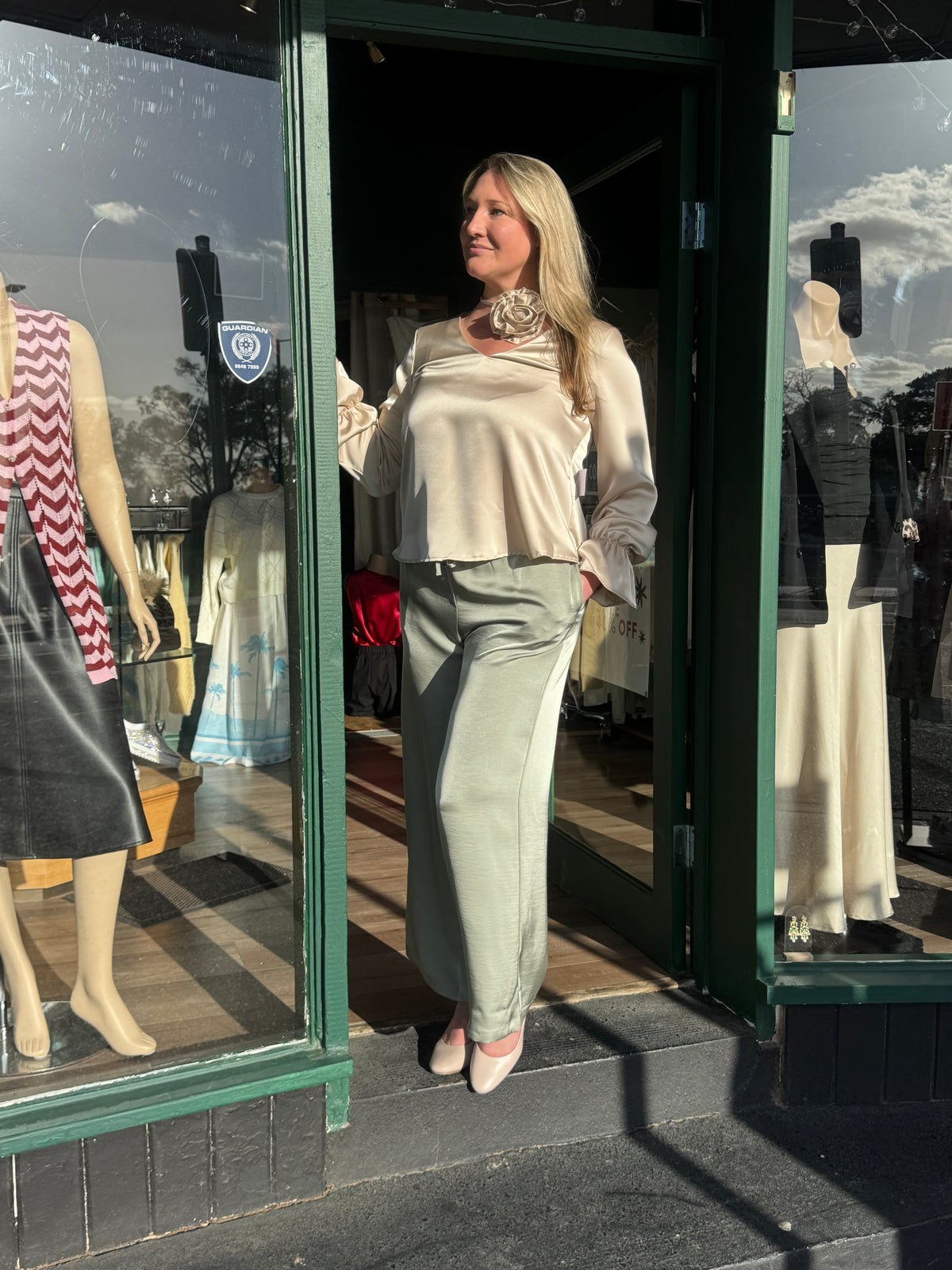 Katerina - Sage green pants
