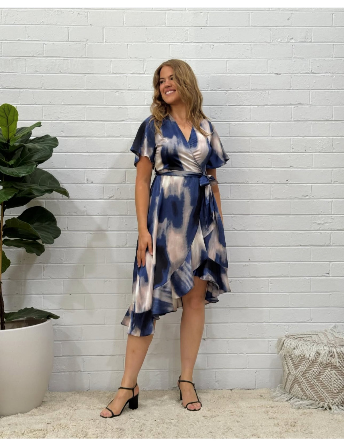 Melinda Ruffled Tie-Dye Dress
