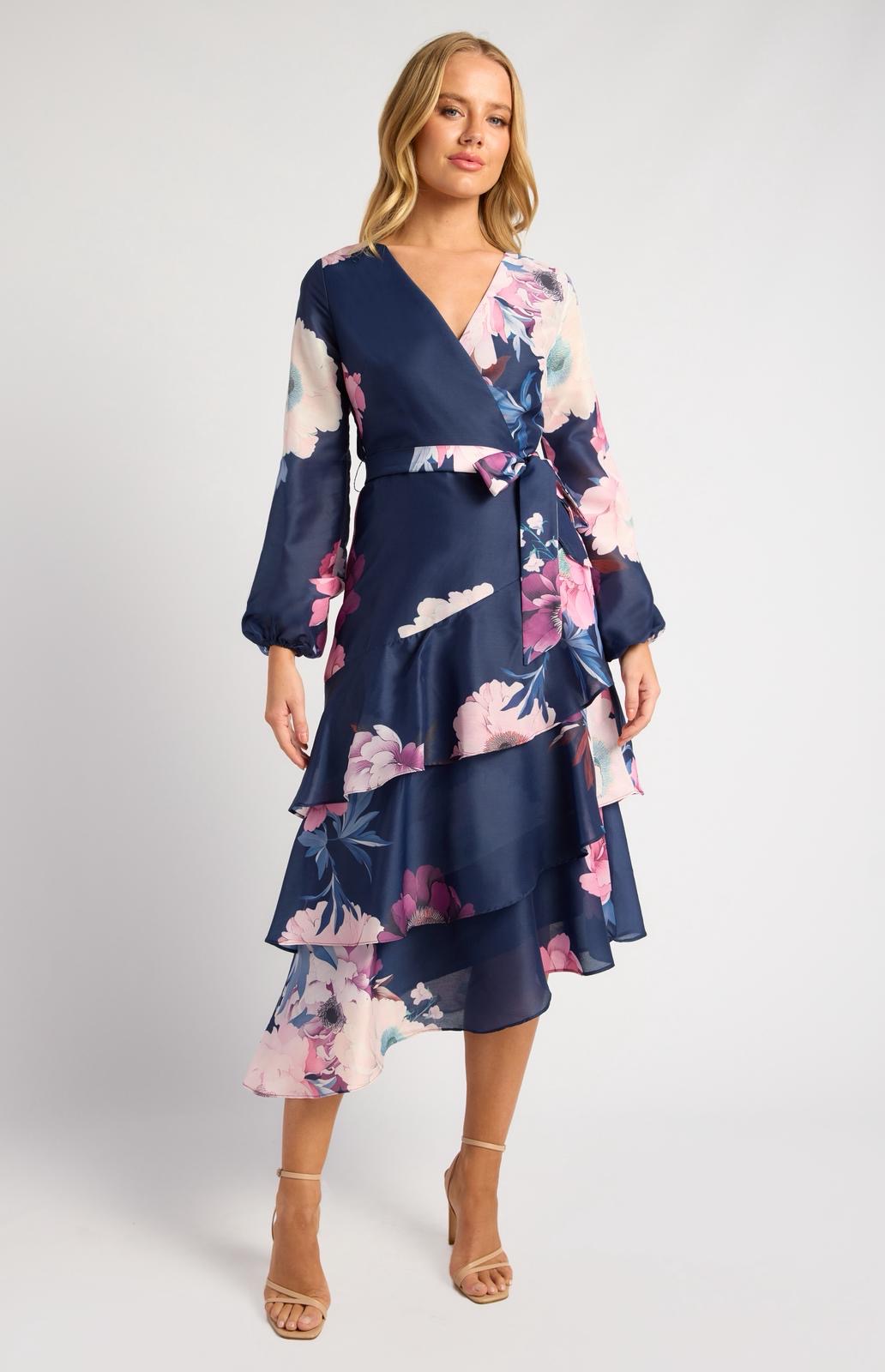 Ebby -Navy Midi Dress