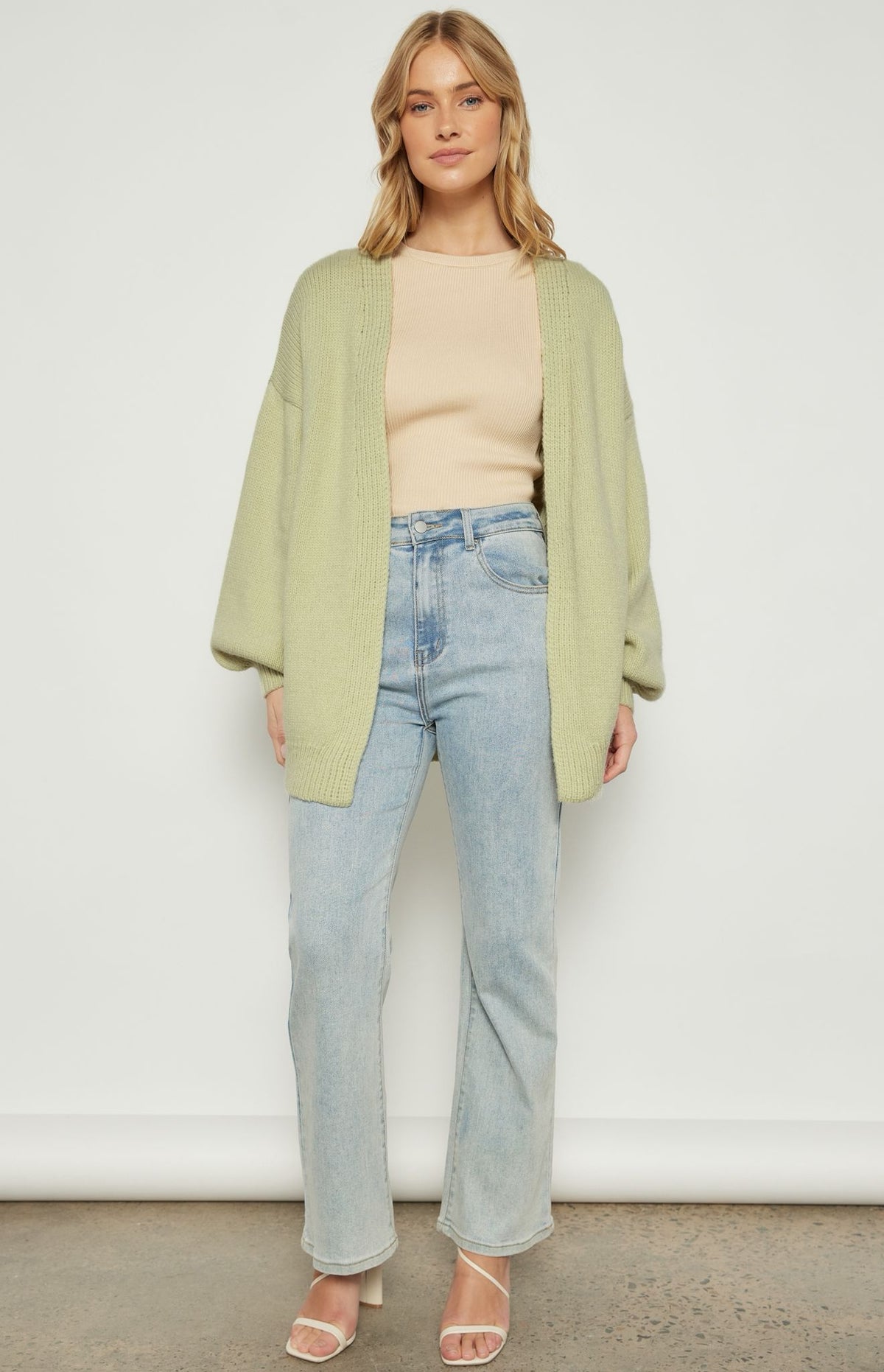 Melenie -Pistachio Cardigen Knit