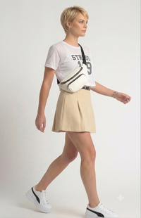 Camille Faux Wool Skirt – Cream
