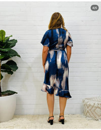 Melinda Ruffled Tie-Dye Dress
