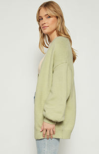 Melenie -Pistachio Cardigen Knit