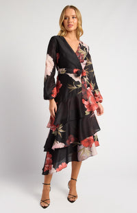 Ebby -Black Midi Dress