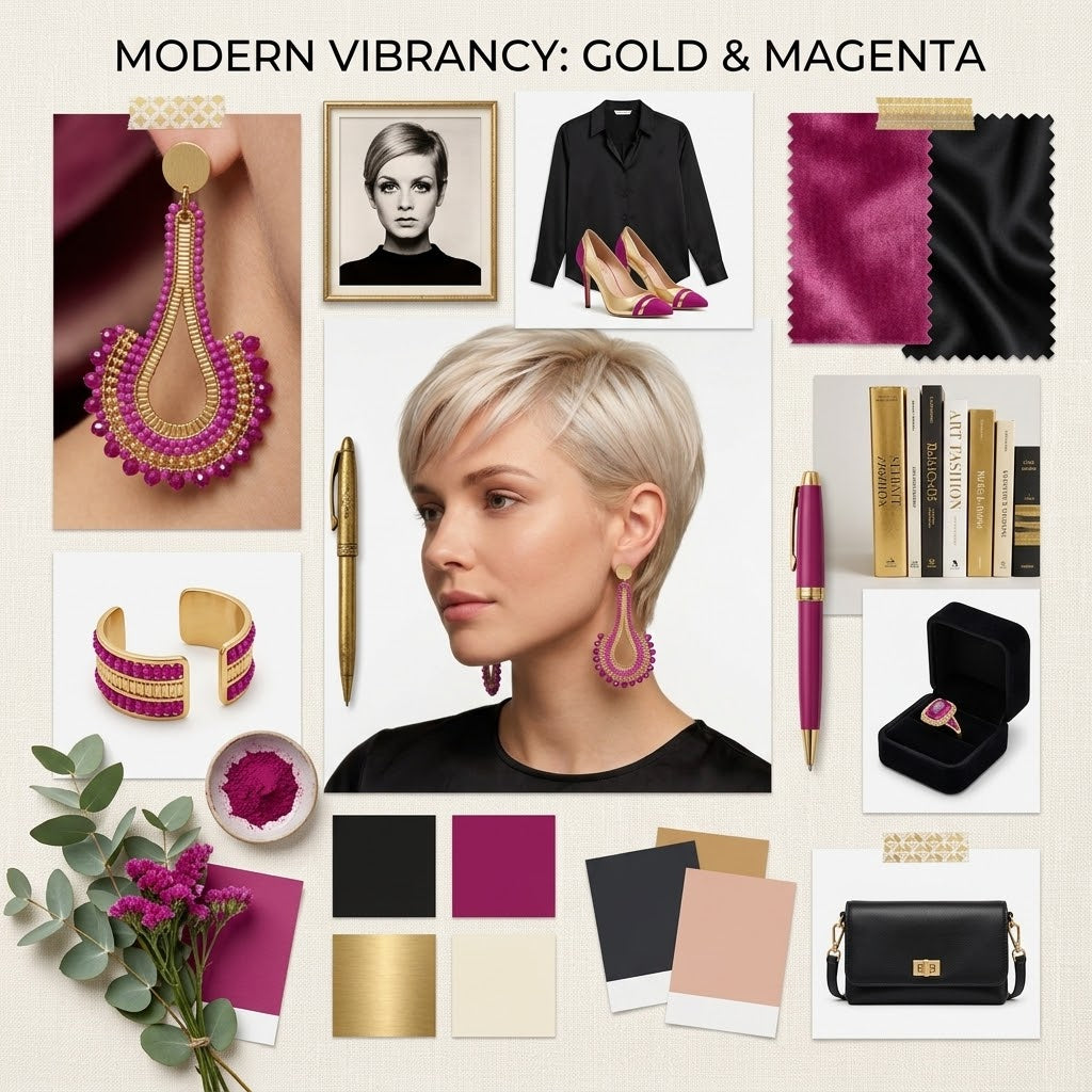 Sienna Fuchsia Pink Earrings