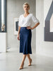 Elara White Linen Blend Blouse