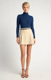 Camille Faux Wool Skirt – Cream