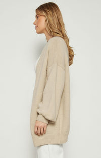 Melenie - Beige Cardigen Knit