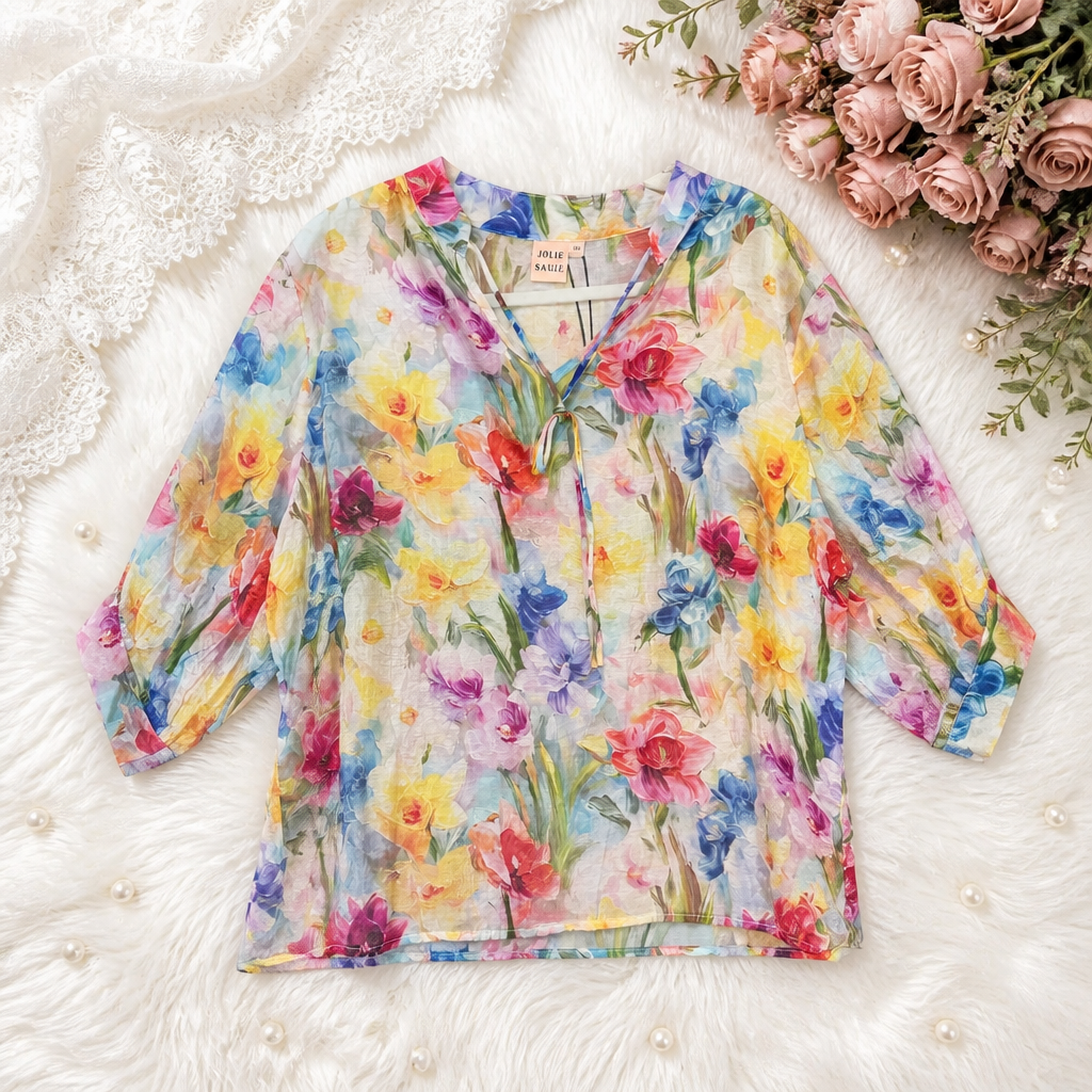 Jolie Saule Floral Blouse