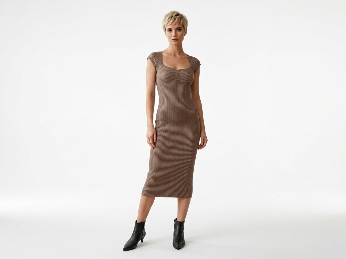 Monet  Midi Knit Dress