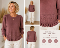 Pointelle Frill Hem Knit Jumper