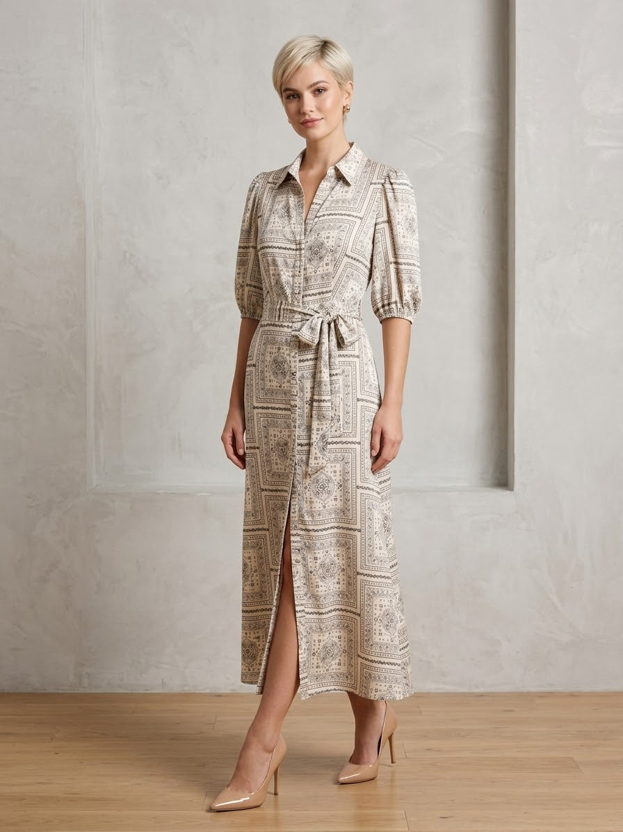Enna Paisley Shirt Dress
