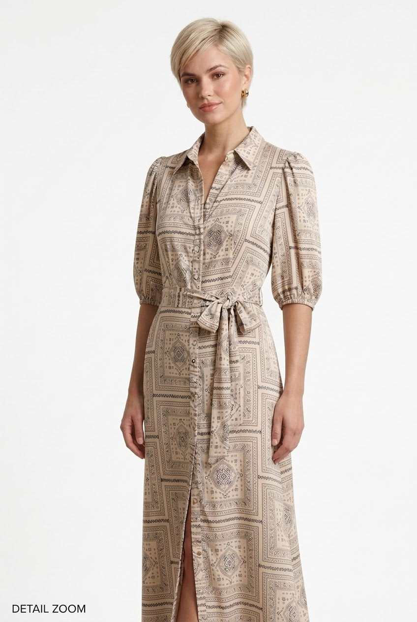 Enna Paisley Shirt Dress
