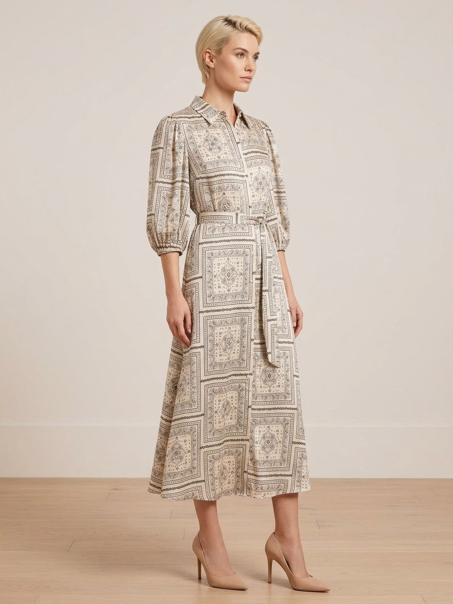 Enna Paisley Shirt Dress